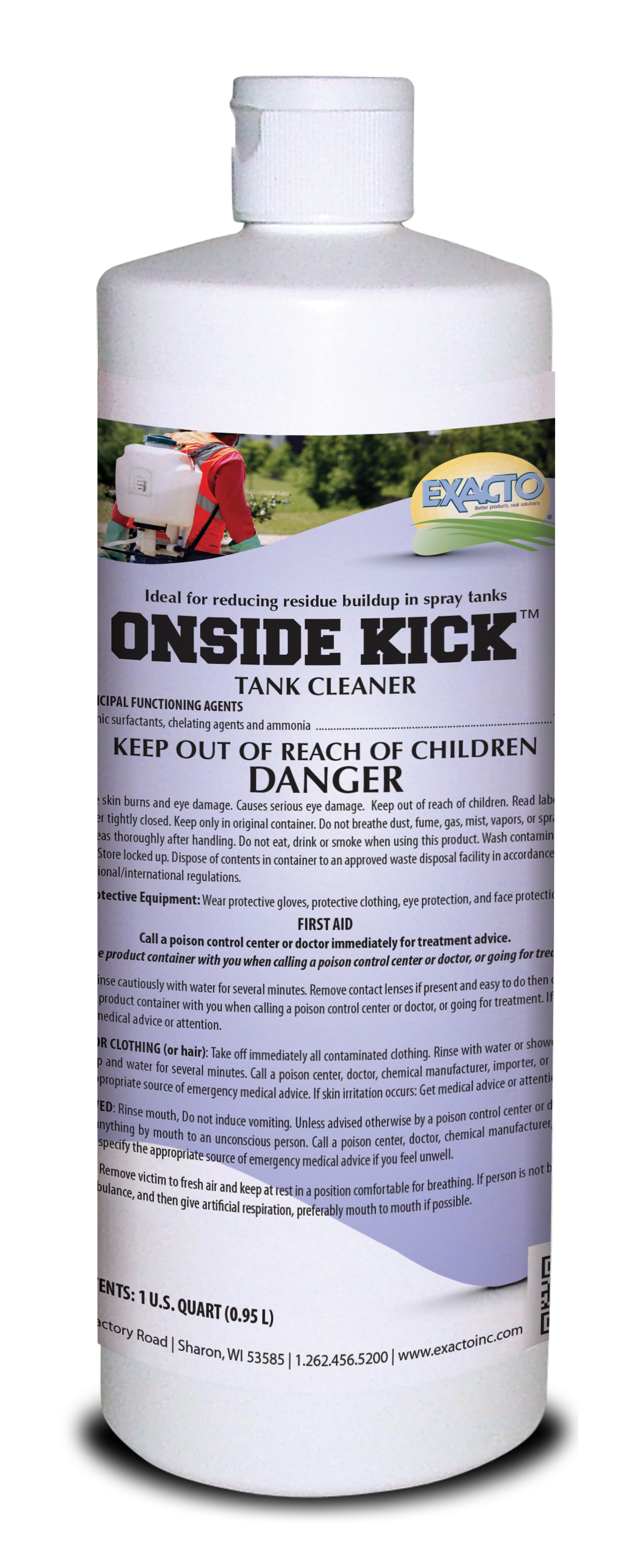 Onside Kick Tank Cleaner 1 Quart Bottle - Water Management